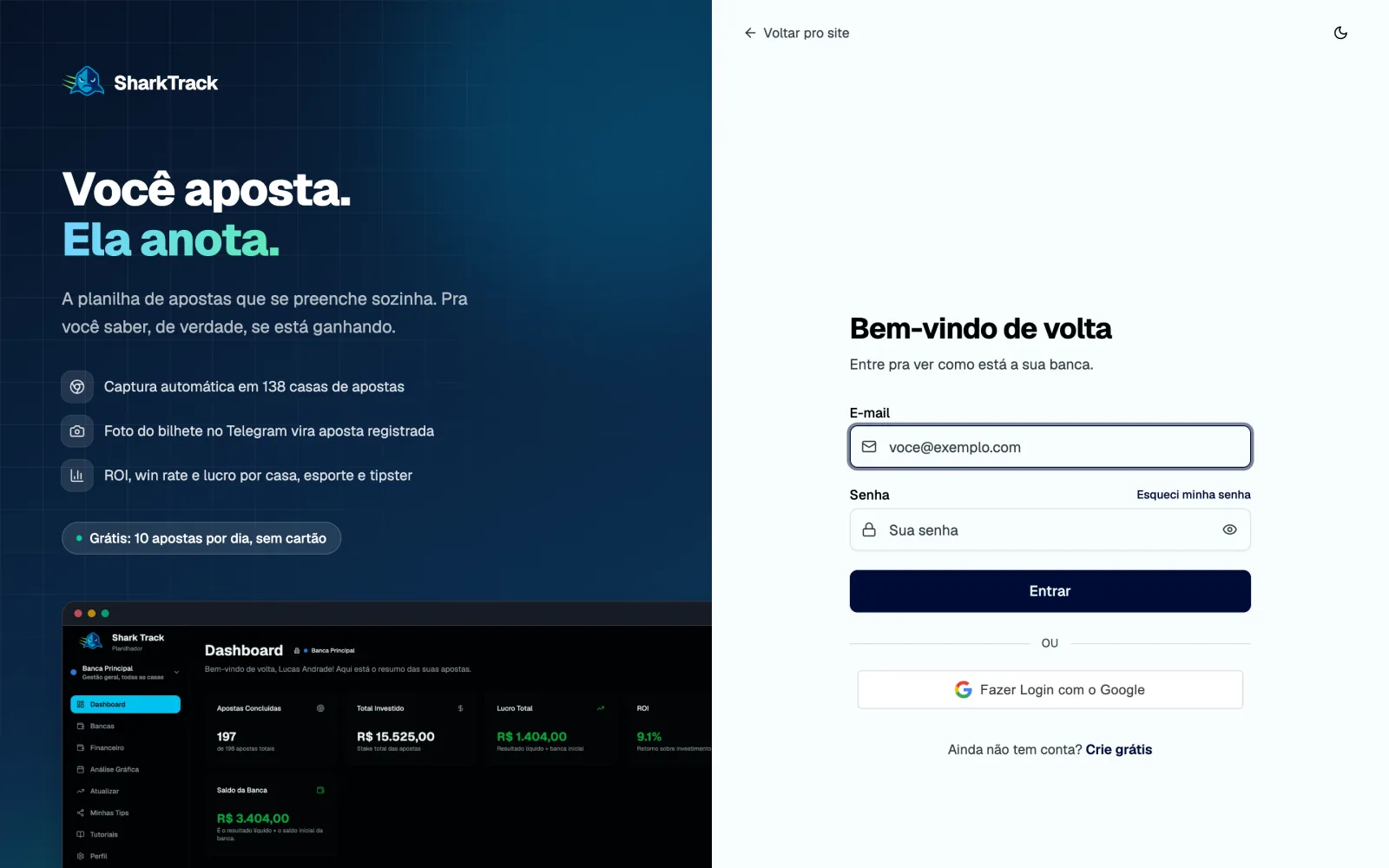 Tela de login